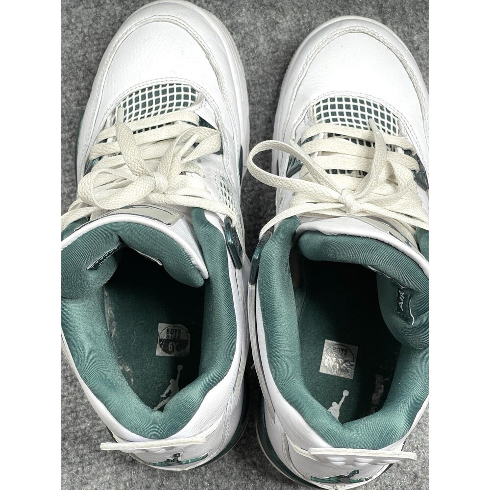 Air Jordan 4 Retro Oxidized Green GS White Kids Sneakers FQ8213-103 Size 6Y - Picture 5 of 10
